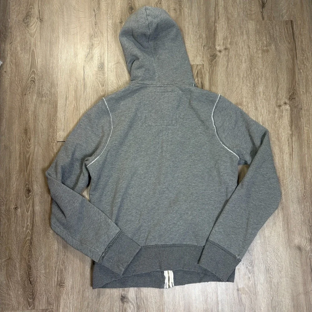 VTG Hollister Hoodie Mens XL Distressed Gray Full Zip Y2K Vintage Sweatshirt